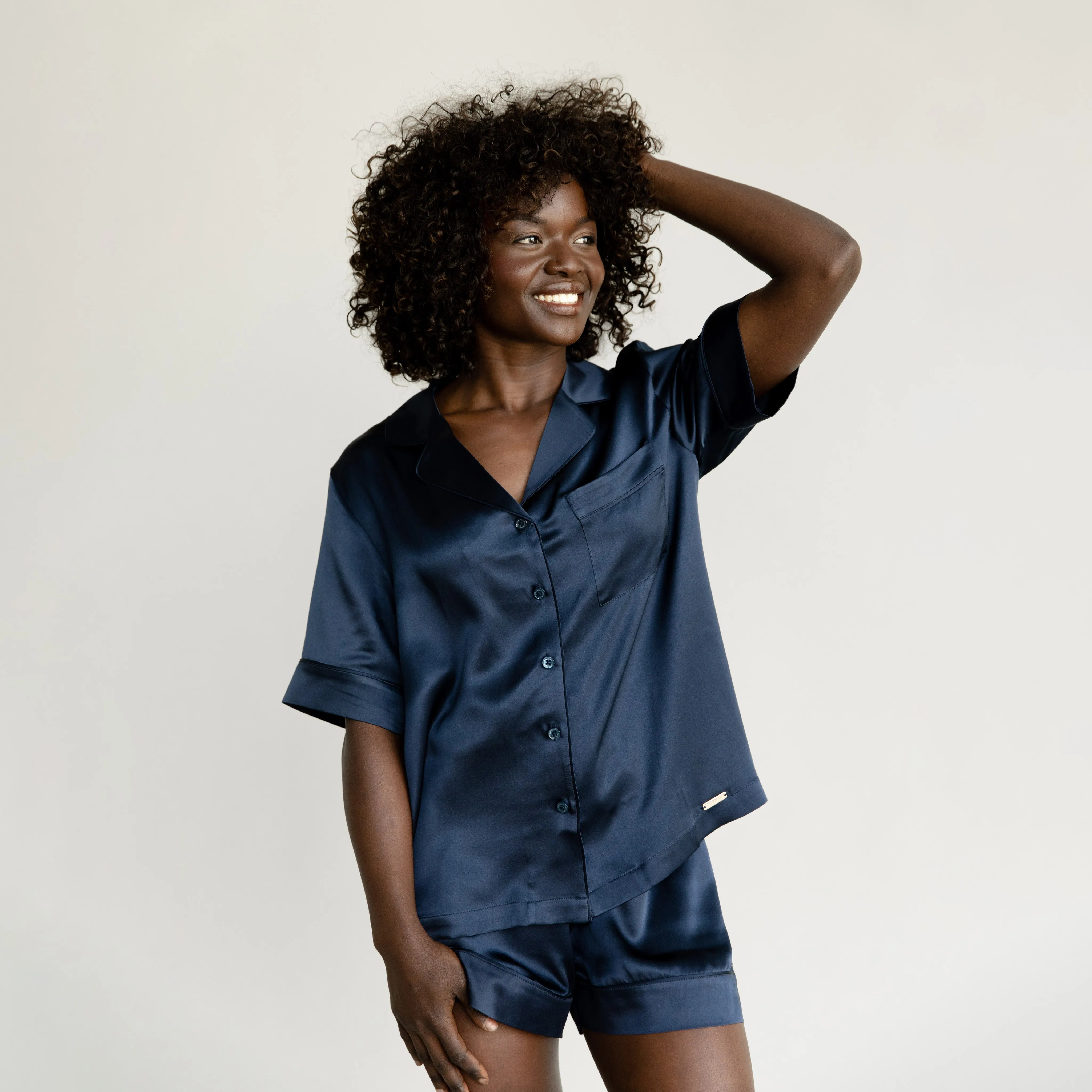 Serenity Silk Classic Short Sleeve Pajama Top