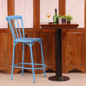 Simple Classic Bar Chair (Blue)