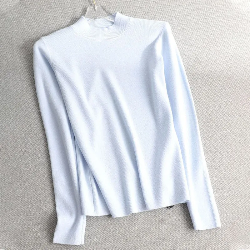 Slim Fit Turtleneck Long Sleeve Pullover Sweaters