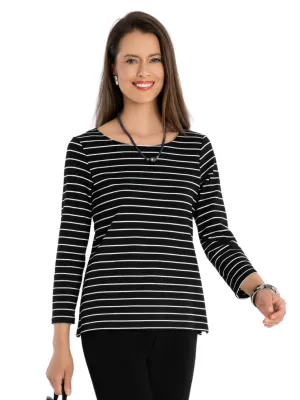 Stripe Ponte Top