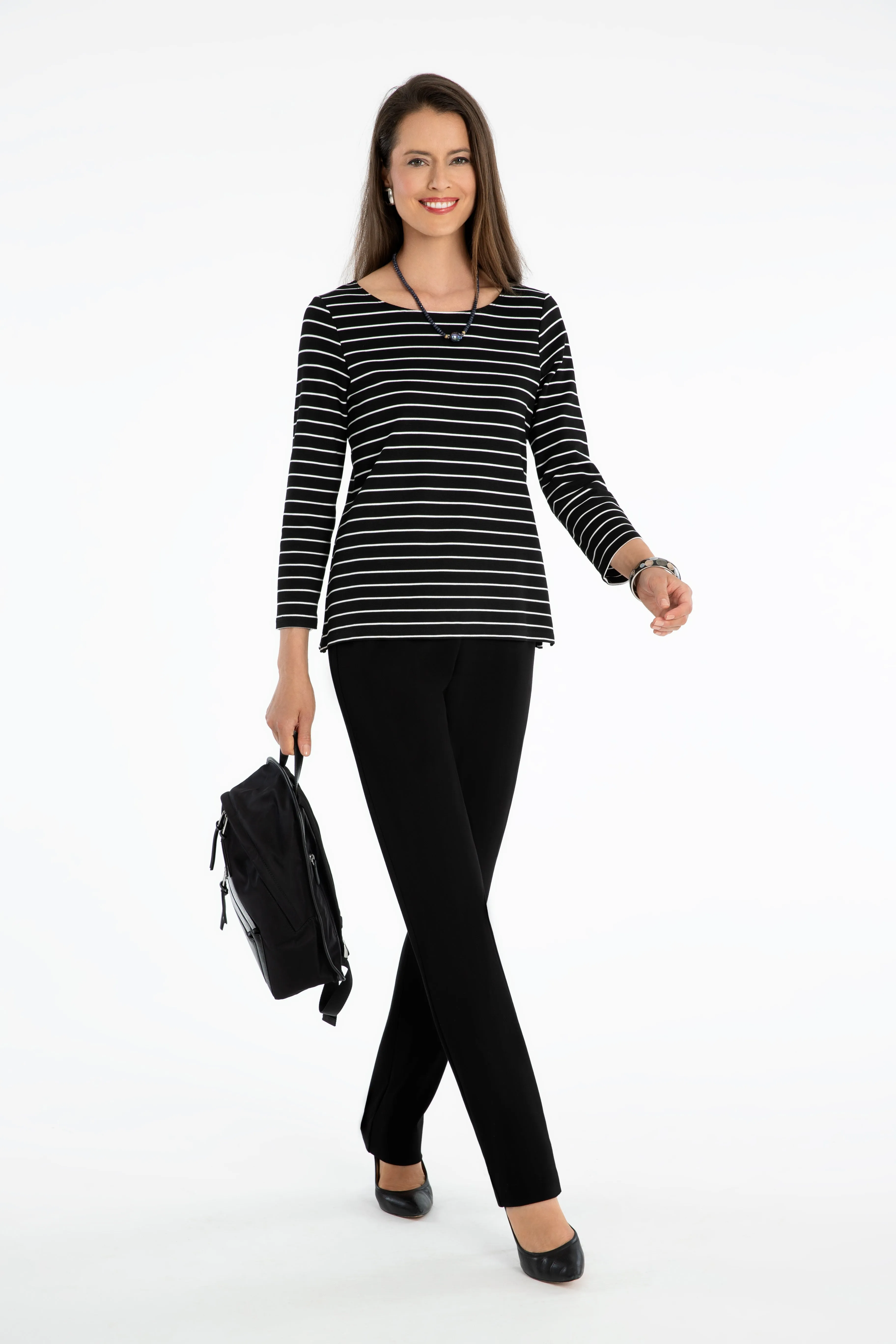 Stripe Ponte Top