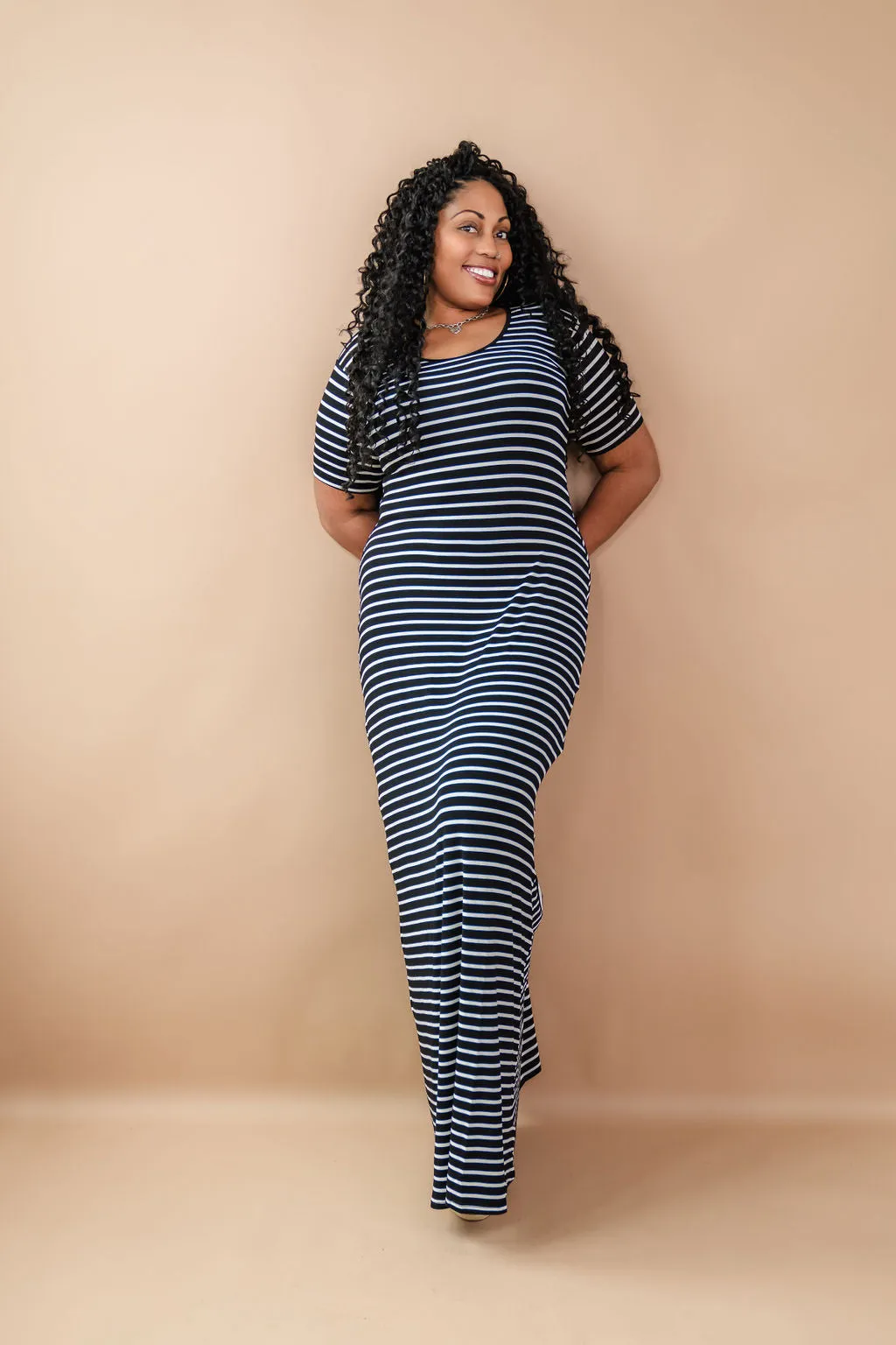 Tall Striped T-Shirt Maxi Dress