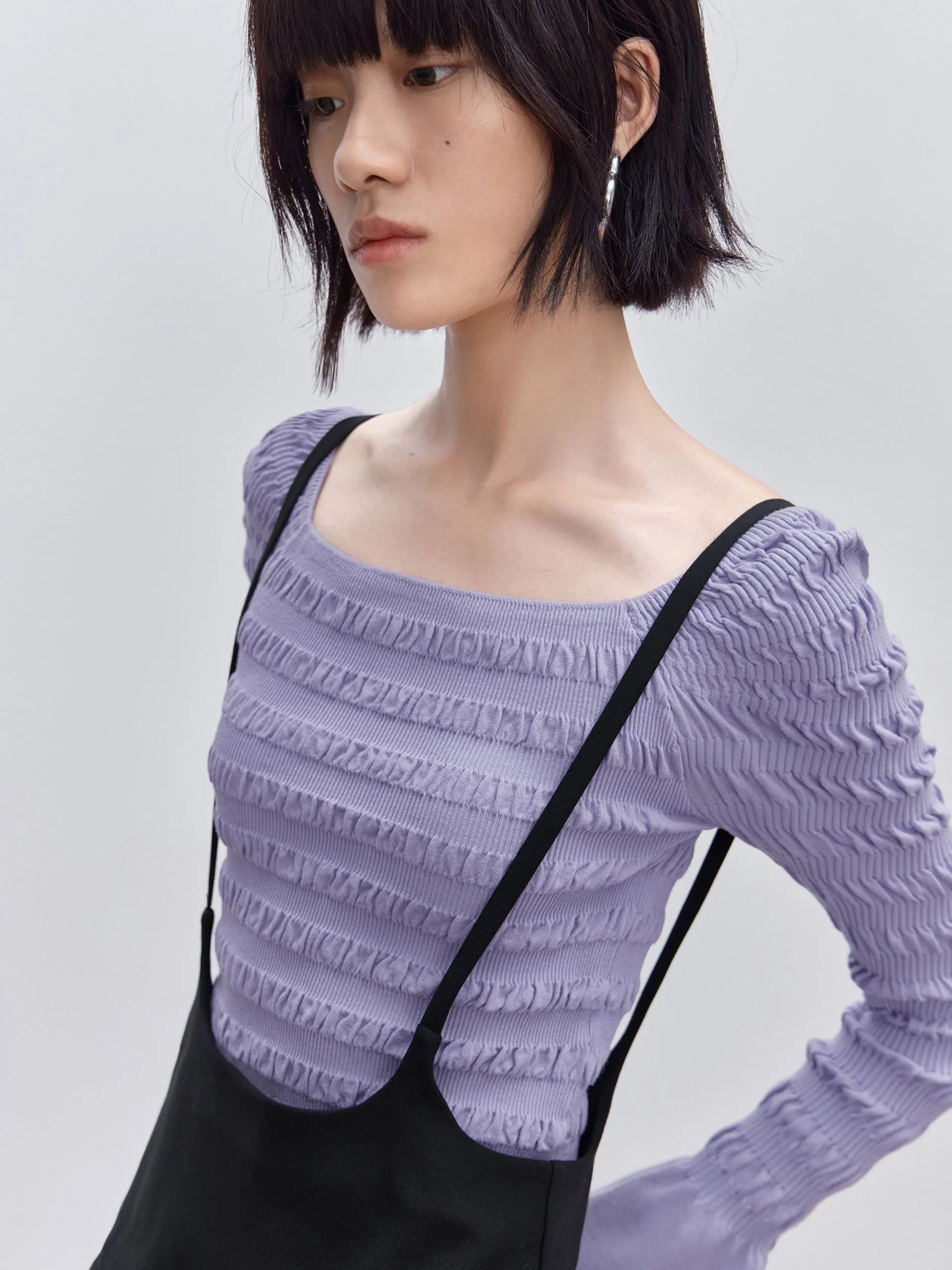 Textured Cropp Knit Top