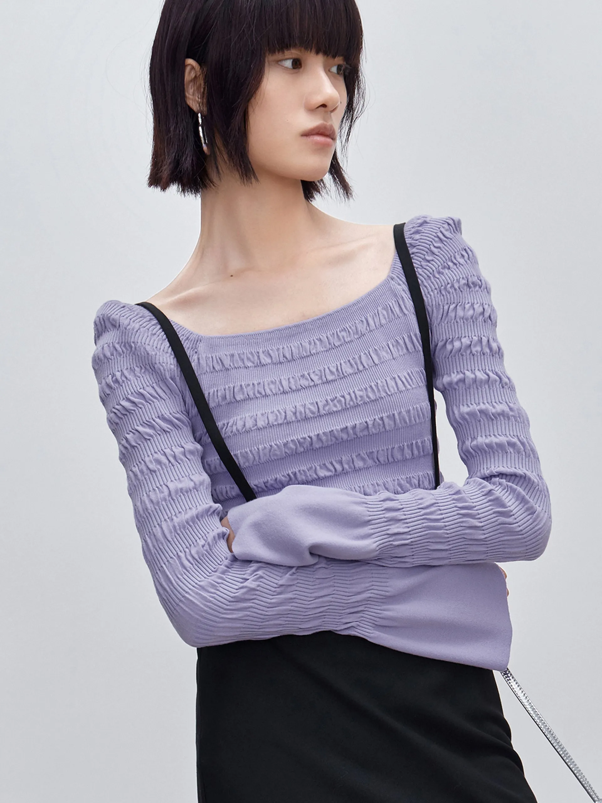 Textured Cropp Knit Top