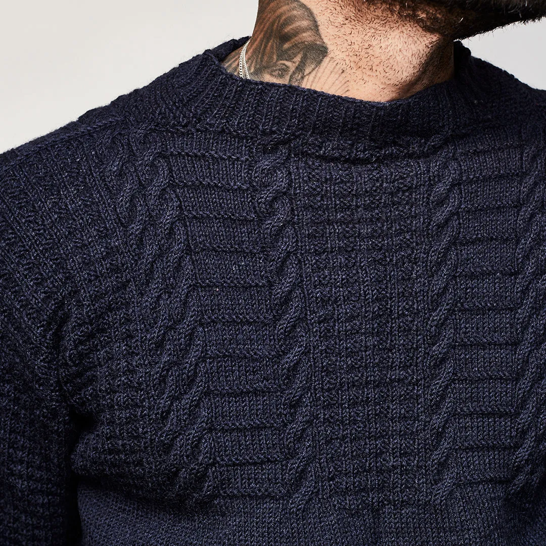 THE GANSY : HAND KNITTED BRITISH WORSTED WOOL