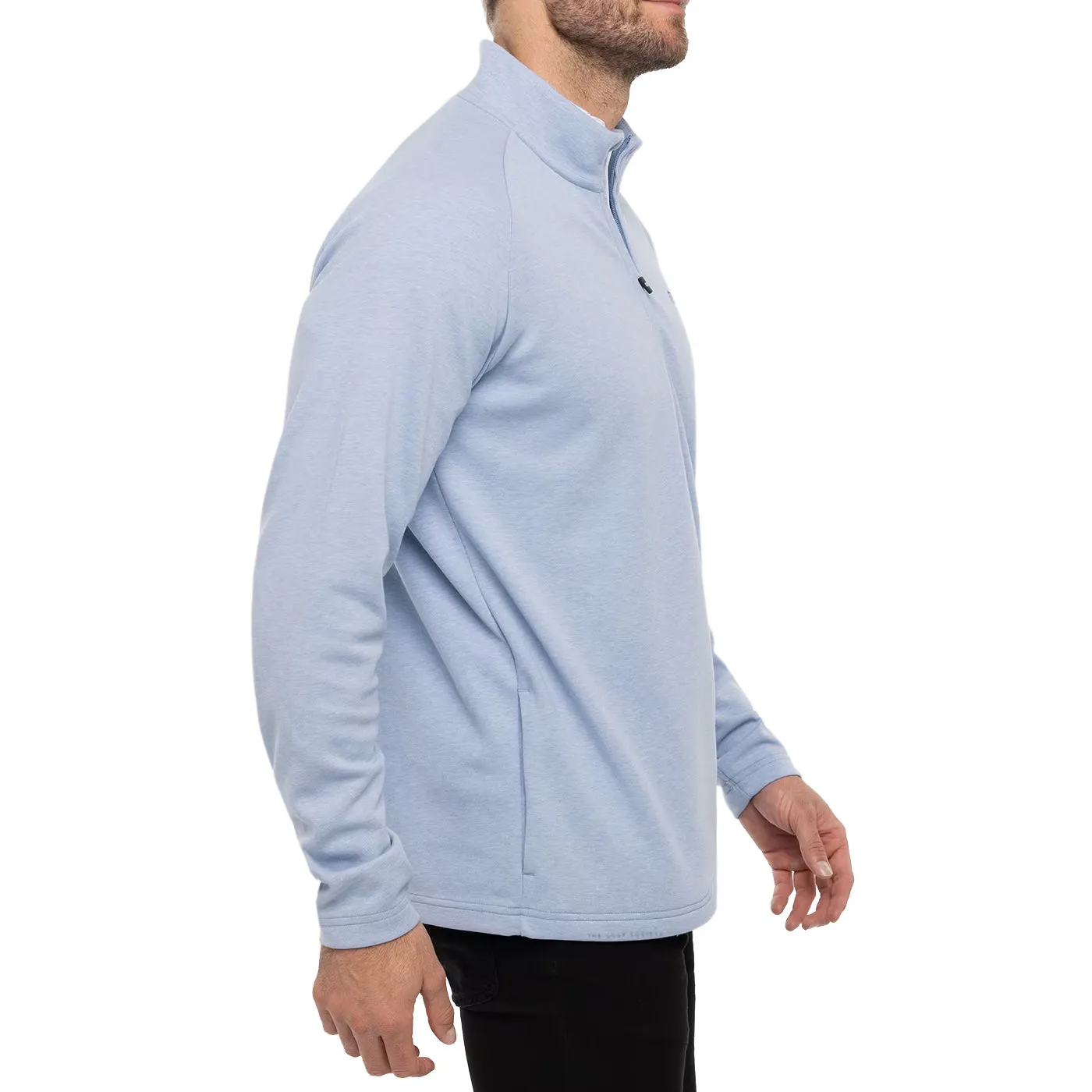 Travis Mathew Upgraded Golf Quarter Zip - Light Blue