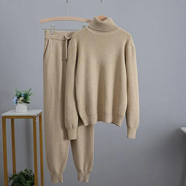 Turtleneck Fine Knit Loungewear Set