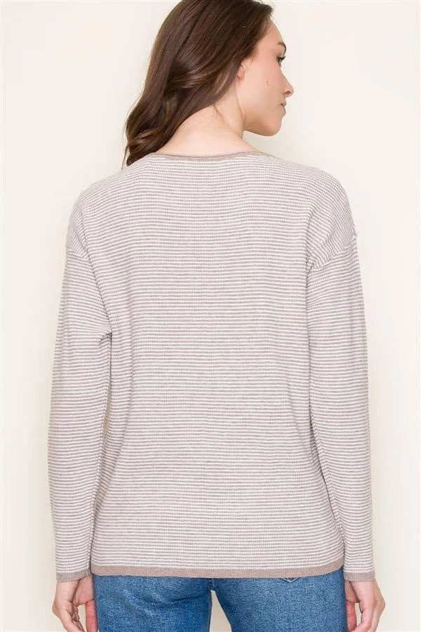 Two Tone Textured Pullovers - 4 Colors!