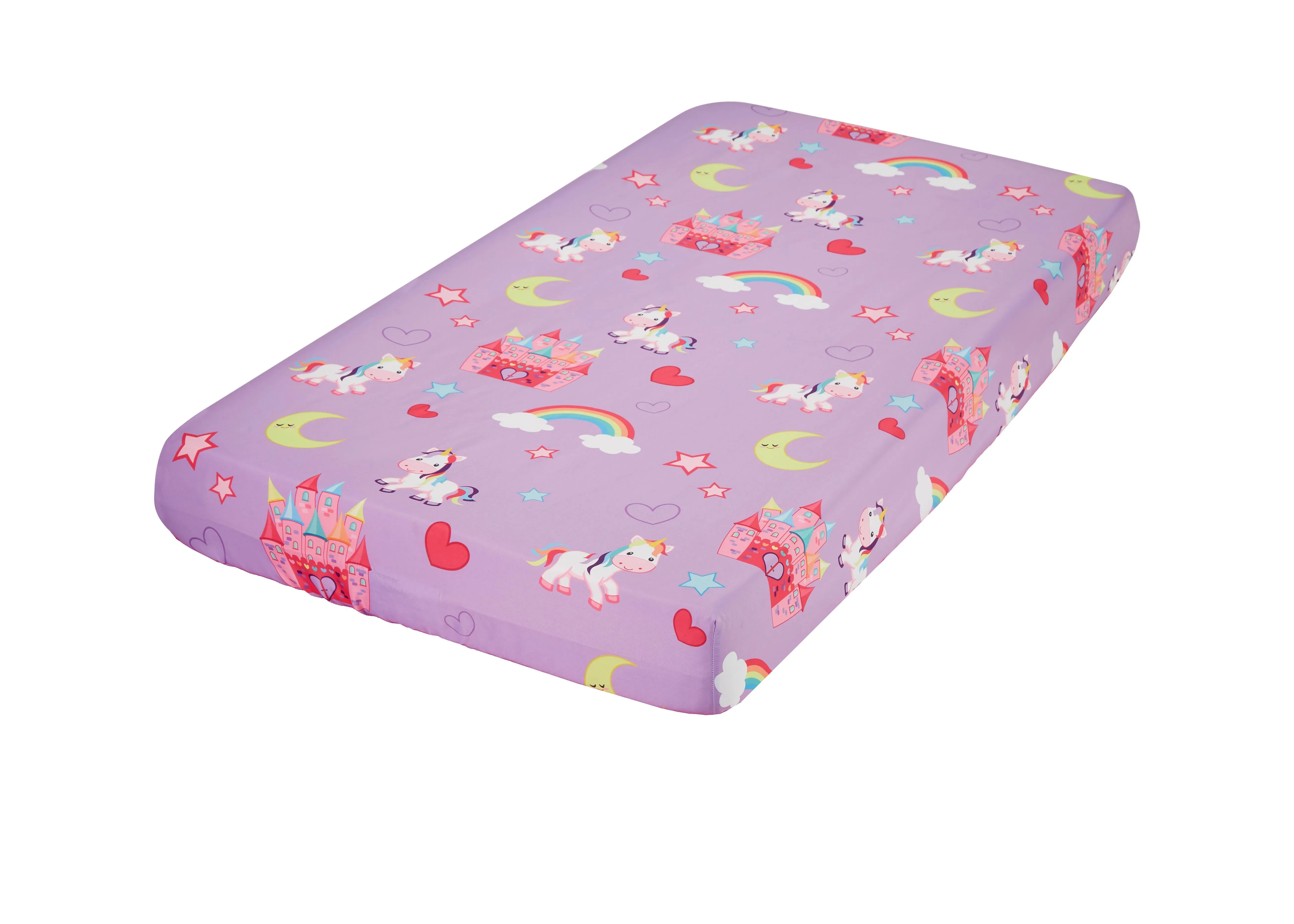 Unicorn Dreams Baby Girl Fitted Crib Sheet