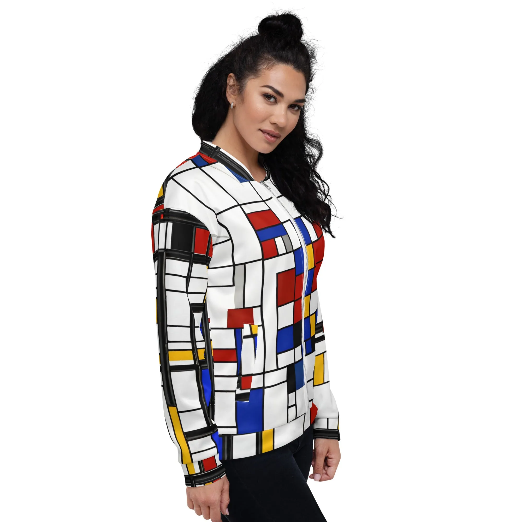 Unisex Bomber Jacket / Piet Mondrian jacket (AI created)