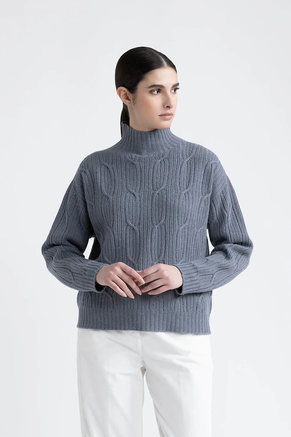 Wool, silk, cashmere sweater