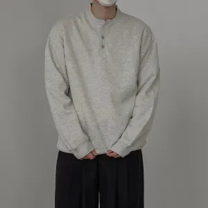 Zhou Cozy Fit Buttons Crewneck